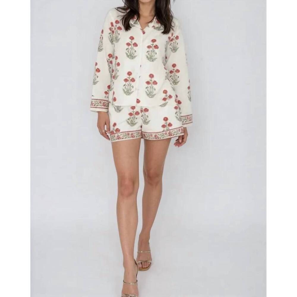 NEW NIBI stella shorts in red bloom
